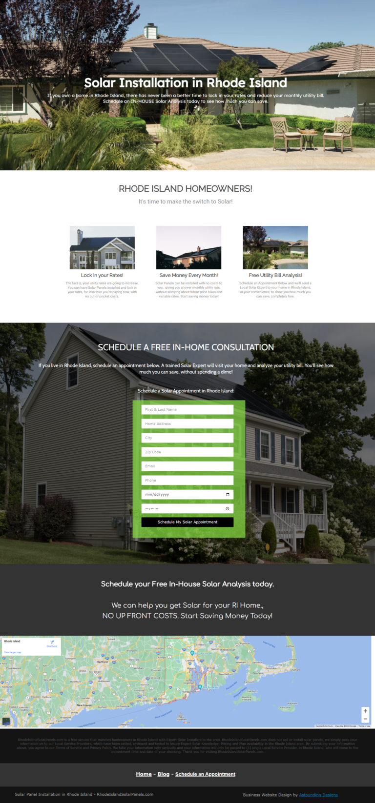Custom Business Landing Page Design Astounding Designs