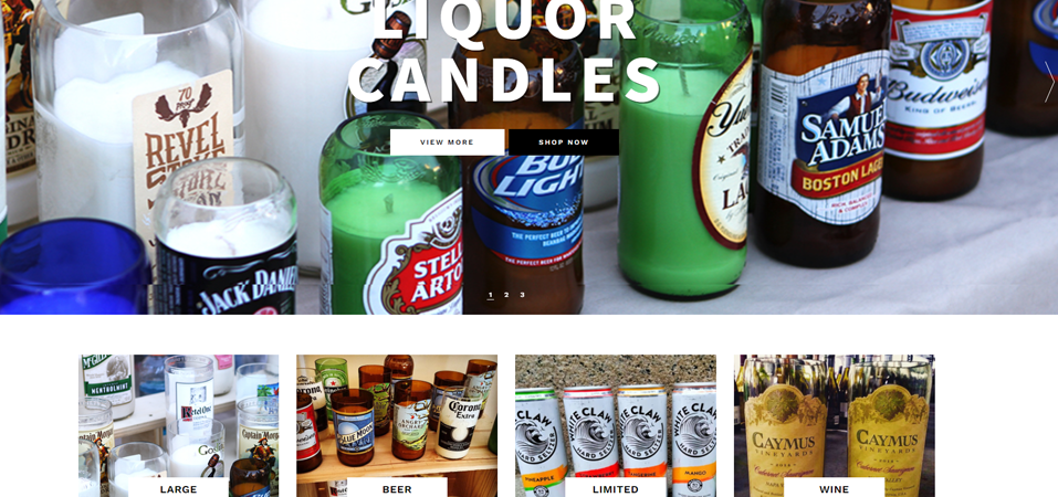LiquorWicks - Liquor Bottle Candles Website by Astounding Designs